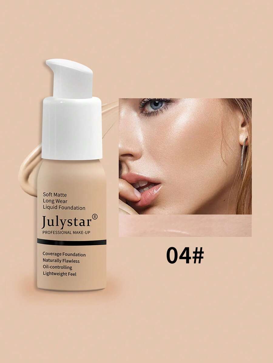 Julystar Oil Control Foundation, 30Ml LongLasting Full Coverage Liquid