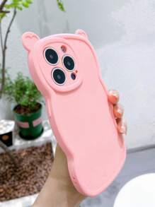 Bear Design Phone Case - Pink - View 2