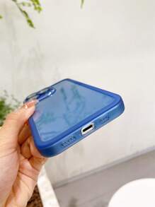 Vỏ điện thoại trong suốt đơn giản - Màu xanh lam - Xem 4