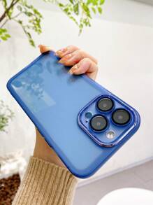 Vỏ điện thoại trong suốt đơn giản - Màu xanh lam - Xem 5