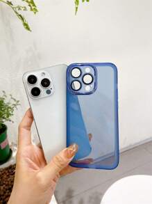 Vỏ điện thoại trong suốt đơn giản - Màu xanh lam - Xem 7