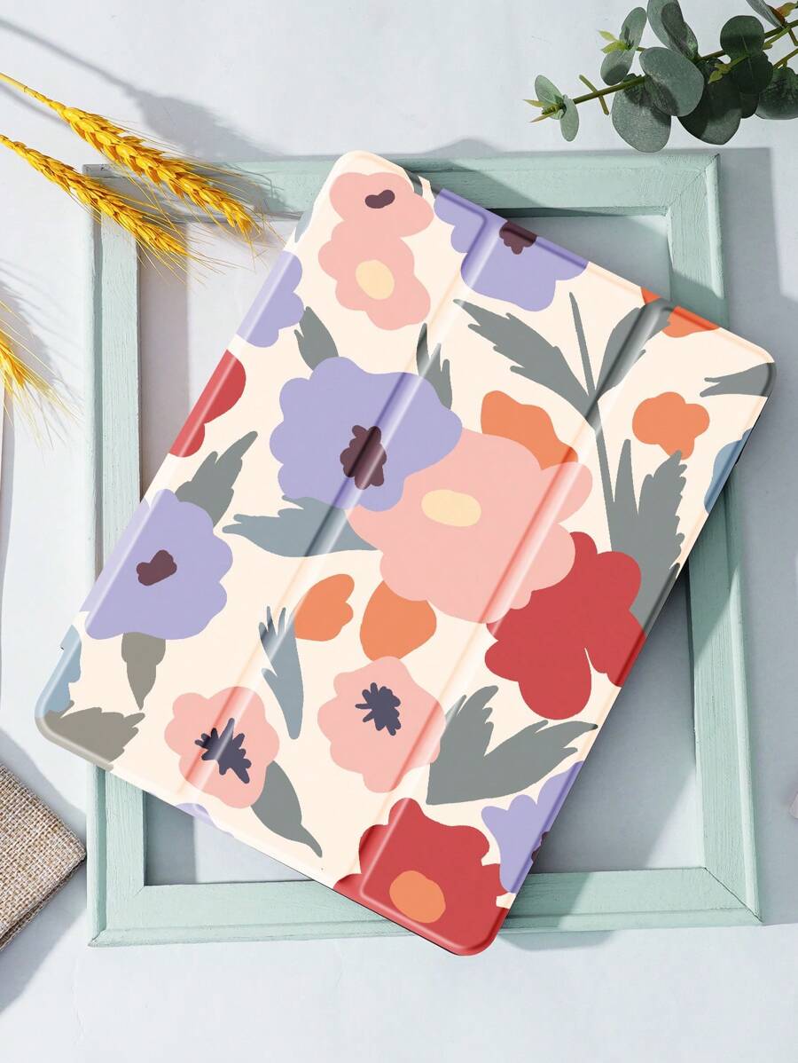 花卉图案保护壳 适用于 iPad - 彩色 - 查看 1