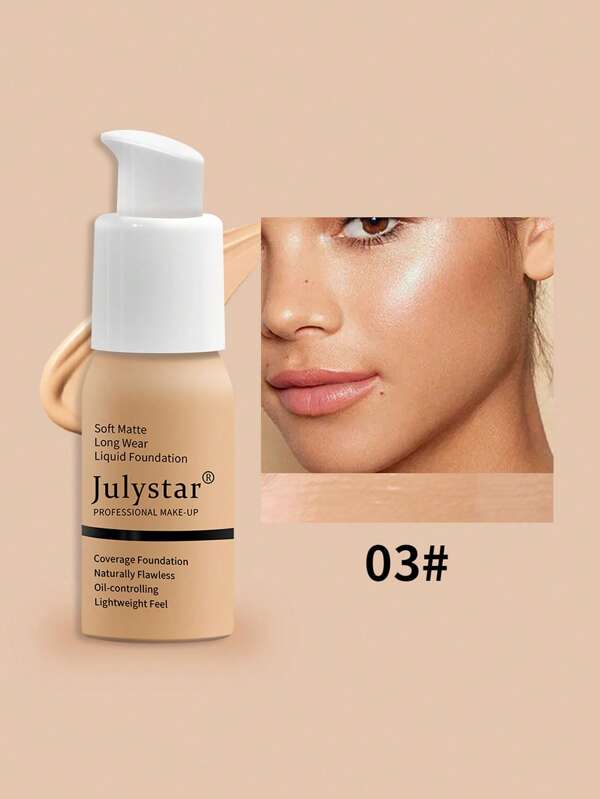 Oil Control Foundation, 30Ml LongLasting Full Coverage Liquid