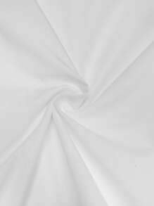 BizChic Camisa algodón unicolor con botón delantero ropa de trabajo - Blanco - Ver 3