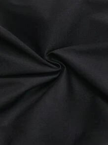 BizChic Fold Pleated Detail Cropped Suit Trousers - Black - View 7