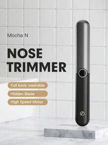 鼻毛修剪器,電動鼻毛修剪器,男性修容機器適用於日常使用或旅行,可修剪眉毛、頸線、鼻毛和耳毛,精細修剪 - 黑色 - 查看 1