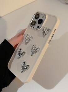 Ốp Điện Thoại Hình Trái Tim Tương Thích Với iPhone 15/15Pro/15Plus/15Promax - trắng - Xem 6