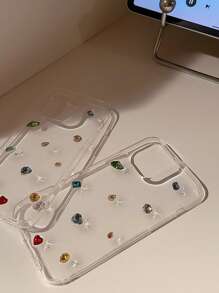 GUCADI 3D Rhinestone Phone Case For IPhone 17 Pro Max, 18 Pro Max, 16, 15, 12, XR, 11, Luxury Glitter Gemstone Soft Shell - Multicolor - View 5
