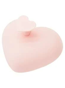 心形矽膠洗發按摩刷 - 藕粉色 - 查看 2