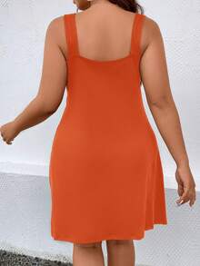 Flirla Đầm Plus Size Nhẫn Lá thư Lễ Các Thánh Giải trí - trái cam - Xem 2