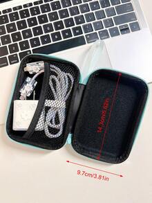 6入組花朵圖案數據線保護頭和充電頭套和收納袋 - 彩色 - 查看 5