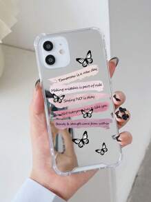 Butterfly Pattern Mirror Phone Case - Multicolor - View 1