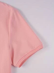 Manfinity Homme 男士圖案印花POLO衫 - 淺粉色 - 查看 6