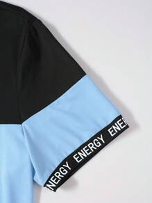 Manfinity Mode Men Two Tone Letter Graphic Polo Shirt - Blue - View 5