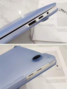 Solid Carbon Fiber Laptop Case - Blue - View 5