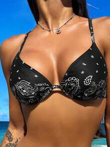 Bikinx Paisley Print Underwire Bikini Top Summer - Multicolor - View 4