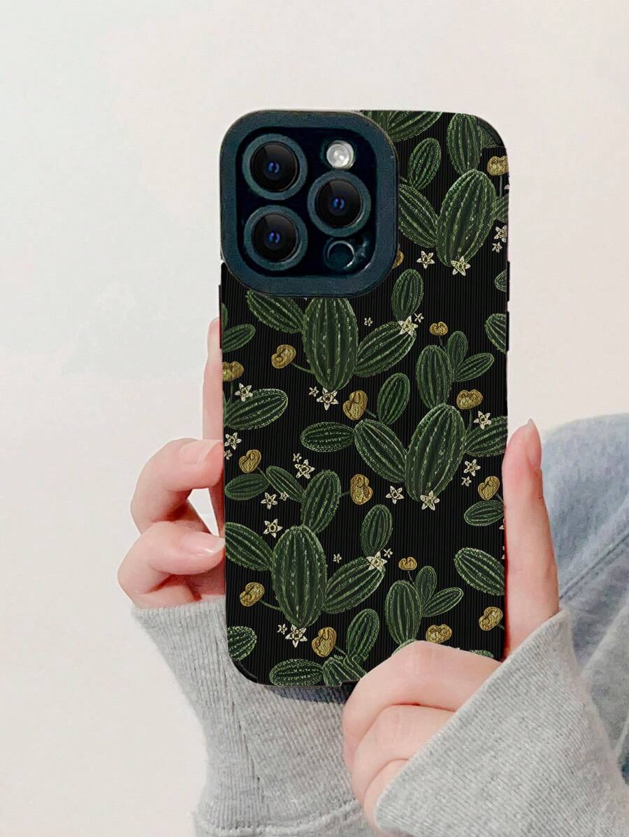 Cactus Pattern Phone Case - Multicolor - View 1