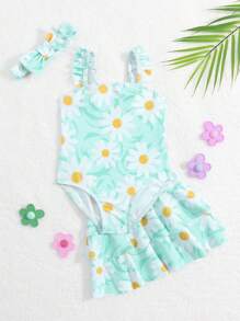 Đồ bơi cho bé Xù Thực vật - màu xanh lá - Xem 1