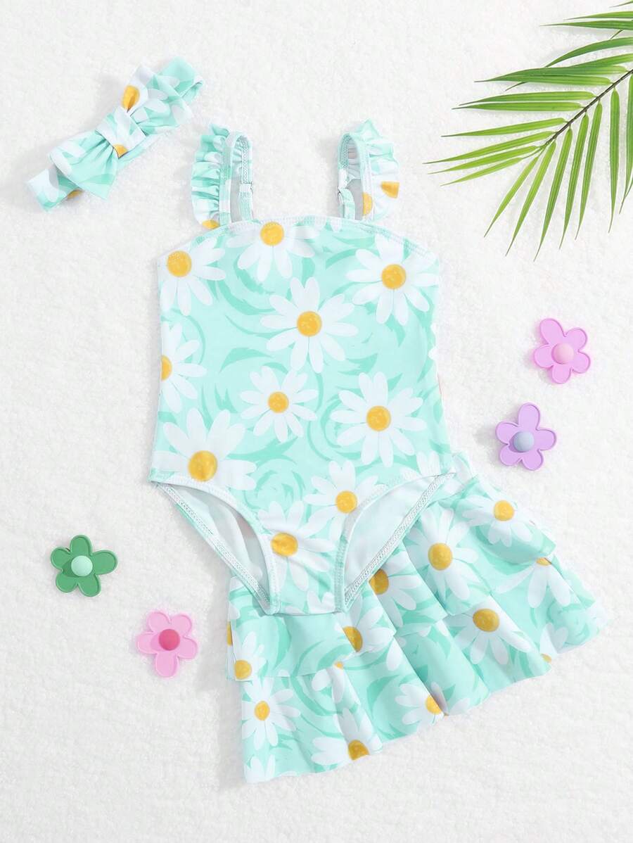 Đồ bơi cho bé Xù Thực vật - màu xanh lá - Xem 1