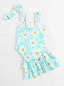 Đồ bơi cho bé Xù Thực vật - màu xanh lá - Xem 2