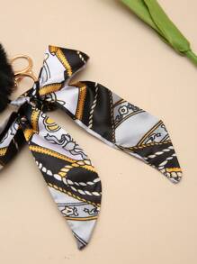 DIY Fluffy Pompom Keychain Bag Charm - Multicolor - View 4