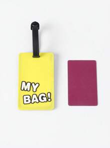 1 个时尚安全的行李标签：旅行时保证您的物品完好无损！ - 黃色 - 查看 3