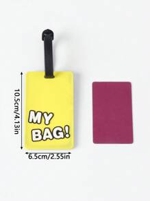 1 个时尚安全的行李标签：旅行时保证您的物品完好无损！ - 黃色 - 查看 5