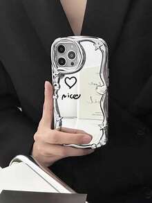 愛心圖案鏡面手機殼 - 彩色 - 查看 1