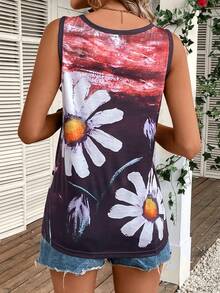 EMERY ROSE Top tank con estampado floral - Multicolor - Ver 2