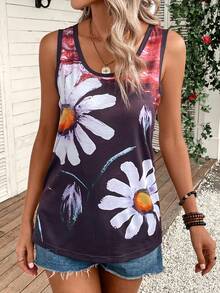 EMERY ROSE Top tank con estampado floral - Multicolor - Ver 5