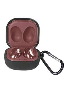 Vỏ silicon trơn tương thích với Samsung Galaxy Buds Pro/Live - màu đen - Xem 2