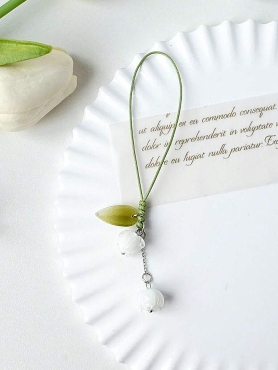 Flower Decor Phone Lanyard - Multicolor - View 1