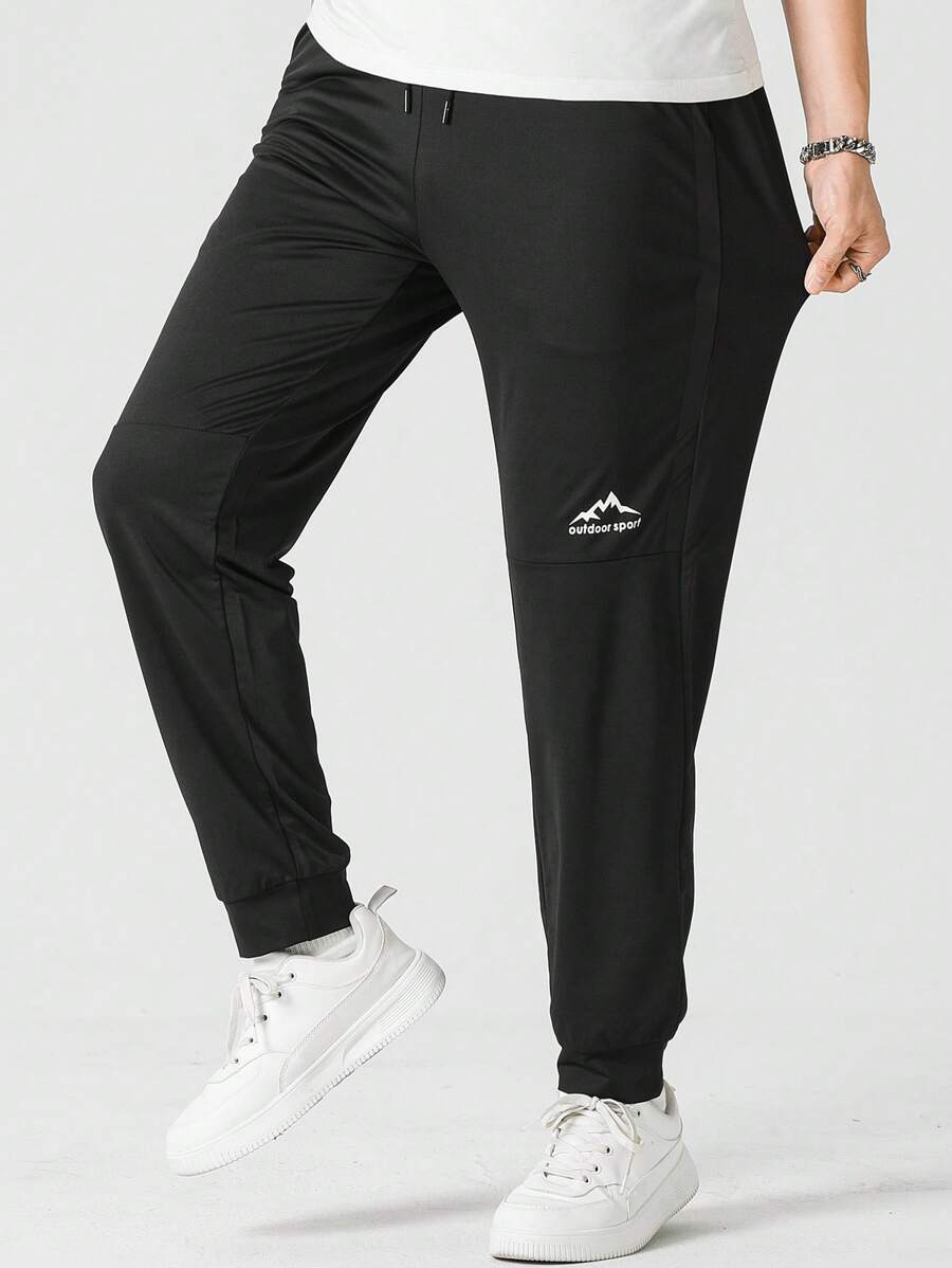 SHEIN Daily&Casual Quần Thể thao Nam - màu đen - Xem 1