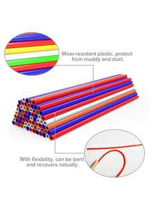 72pcs Random Color Universal Wear-Resistant Plastic Motorcycle Steel Wire Hub Cover - Multicolor - View 4