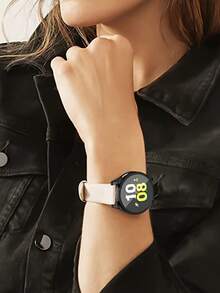 2 In 1 Screen Protection Film & Plating Case Compatible With Samsung Watch 4/5 - Black - View 3