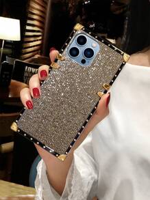 水鑽裝飾手機殼 - 金色 - 查看 1