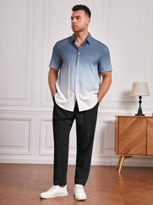 EASEVO Men Plus Solid Slant Pocket Pants, For Fall