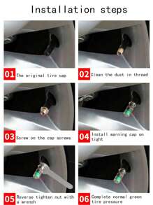 4pcs Copper Alloy Car Tire Valve Cap - Silver - View 4