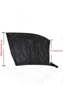 2 piezas Cortina antimosquitos aislamiento térmico poliéster de coche puerta trasera ventana de malla - Negro - Ver 5
