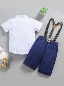 SOLOCOTE Young Boys' 2pcs Formal Wear Set With Necktie For Gentleman Party, Wedding, Banquet - Blue - View 2