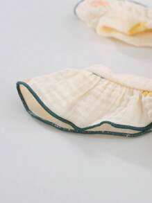 Peninsula Baby 女嬰印花無袖連體衣，帶褶邊，休閒風格 - 杏色 - 查看 5