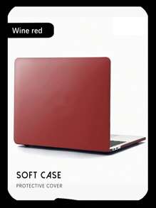 素色磨砂殼套適用於MacBook - 酒紅色 - 查看 1