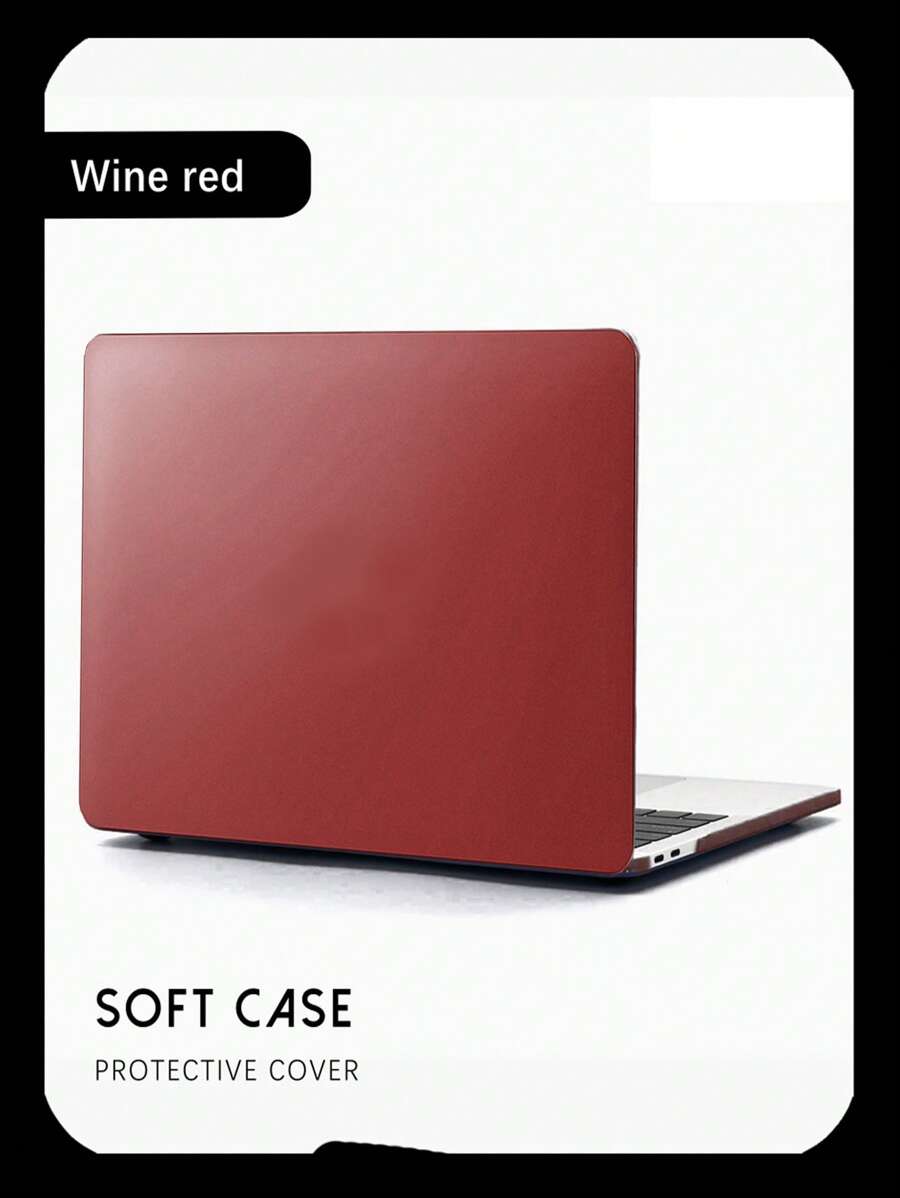 素色磨砂殼套適用於MacBook - 酒紅色 - 查看 1