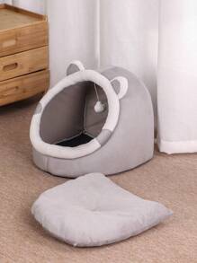 1 PC Phim Hoạt Hình Tai Trang Trí Giường Thú Cưng Cho Chó Và Mèo Ngủ - Xám - Xem 6