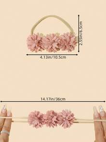 3 cái dây buộc tóc trang trí hoa cho bé - Nhiều màu - Xem 5