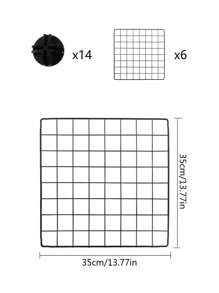 6pcs Cat & Dog Pet Fence Iron Wire Grid Cage Barrier Panel - Black - View 4