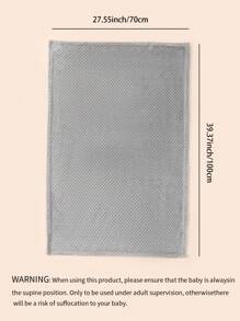 Baby Solid Knitted Fabric Swaddling Blanket For All Season - Grey - View 5