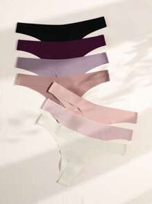 7-pack solida enkla sexiga stringtrosor - Multifärgad - Visa 2