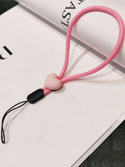 Cordão de telefone com decoração de coração para presentear mãe, família, amigos, aniversário, feriado, pingente de telefone, corrente de telefone