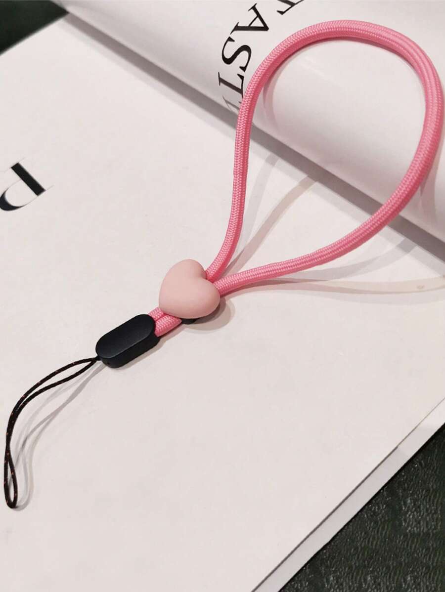 心形装饰手机挂绳礼物，适合母亲、家人、朋友、生日、节日手机挂饰、手机链 - 粉色 - 查看 1